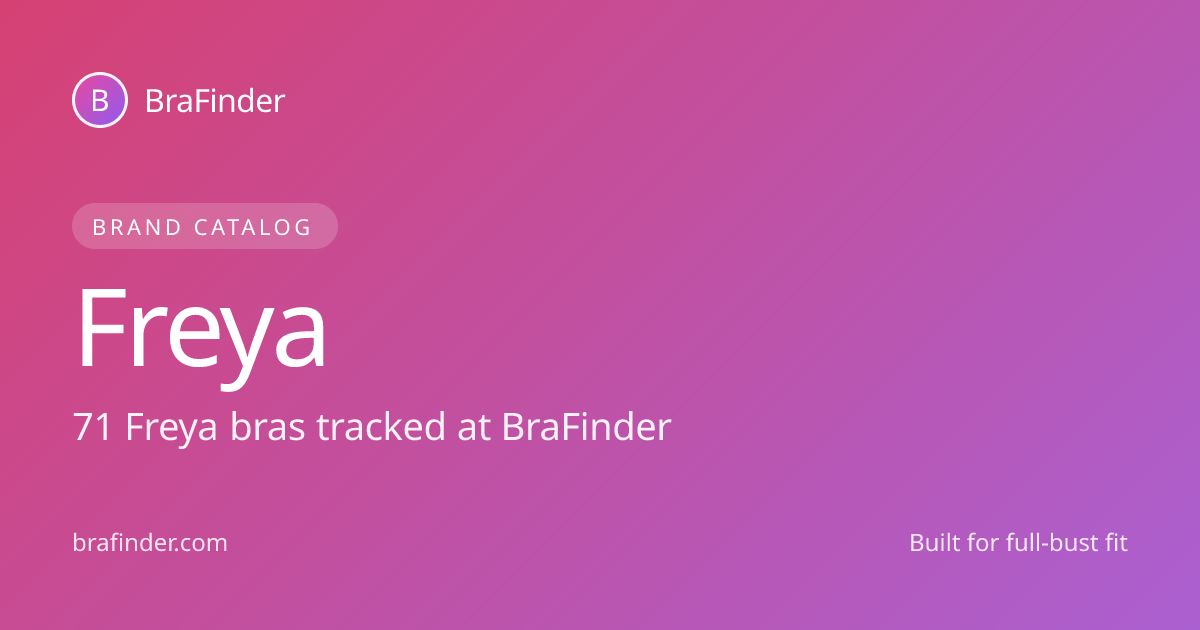Freya Bras — Full Catalog at BraFinder | Fenrici Brands